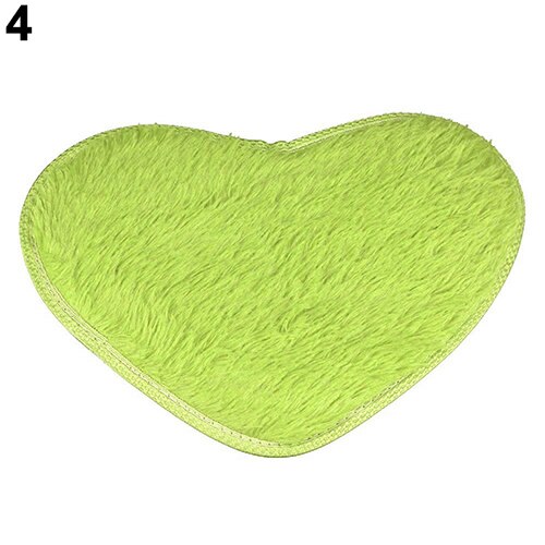 Elsker hjerteform skridsikker bademåtte køkken stue badeværelse tæppe: Grøn