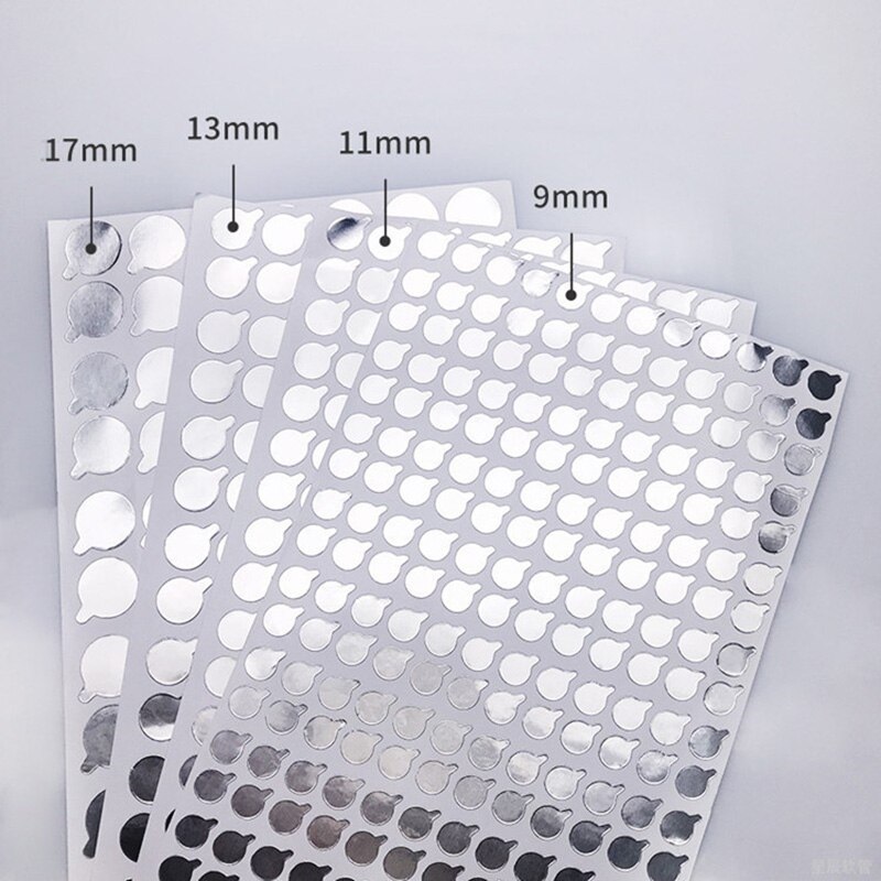 160Pcs Foil Seals Sticker 9mm 11mm 13mm 15mm 19mm 32mm 38mm for Cosmetic Tube Jars foil film sticker Seal Bottle Mouth Seals