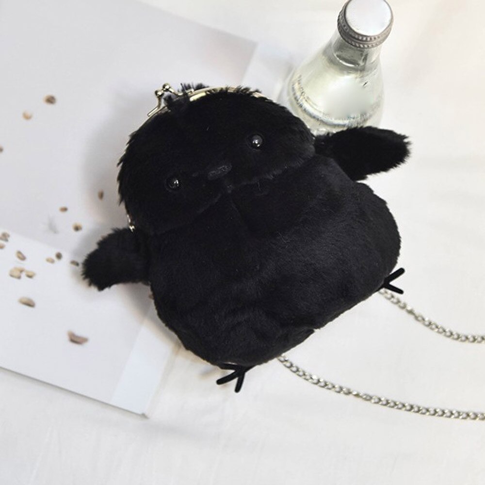 Neue Handtasche Geldbörse Frauen Ball Winter Handtasche Haar Ball Dekoration Handtasche Schulter Tasche bolsa feminina #25: Black