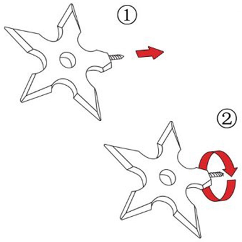 Elegante kapstokhaken ninja stervorm roestvrij staal wand deurhaak kleding hoeden hanger houder huisdecoratie