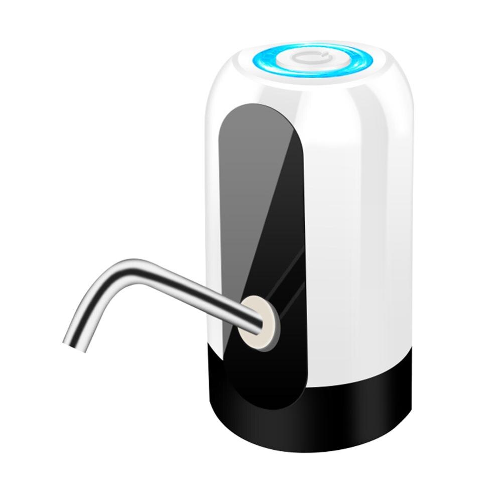 Household Automatic Water Dispenser Bottled Water Manual Water Press Intelligent Portable Water Dispenser USB LED Display: White