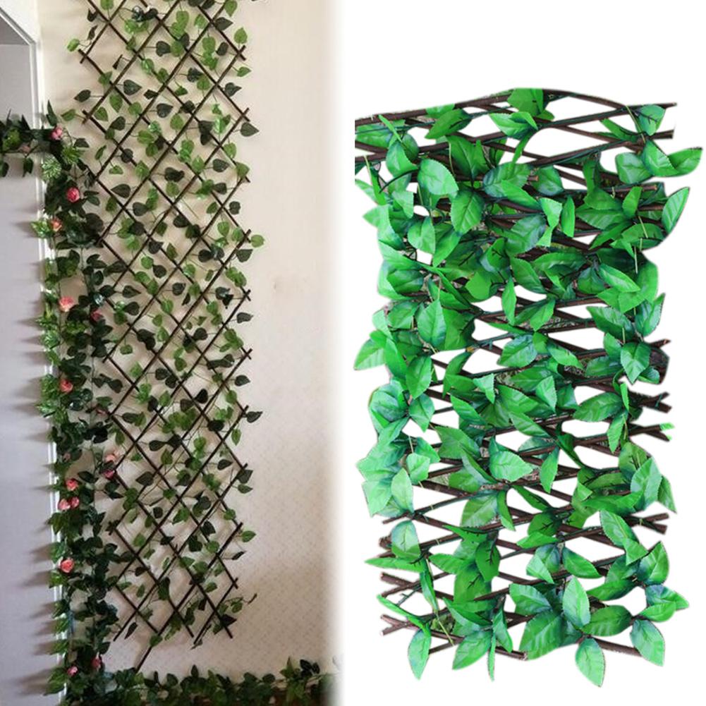 Expanding Trellis Fence Retractable Fence Artificial Garden Plant Fence UV Protected Privacy Screen For Garden Fence Backyard
