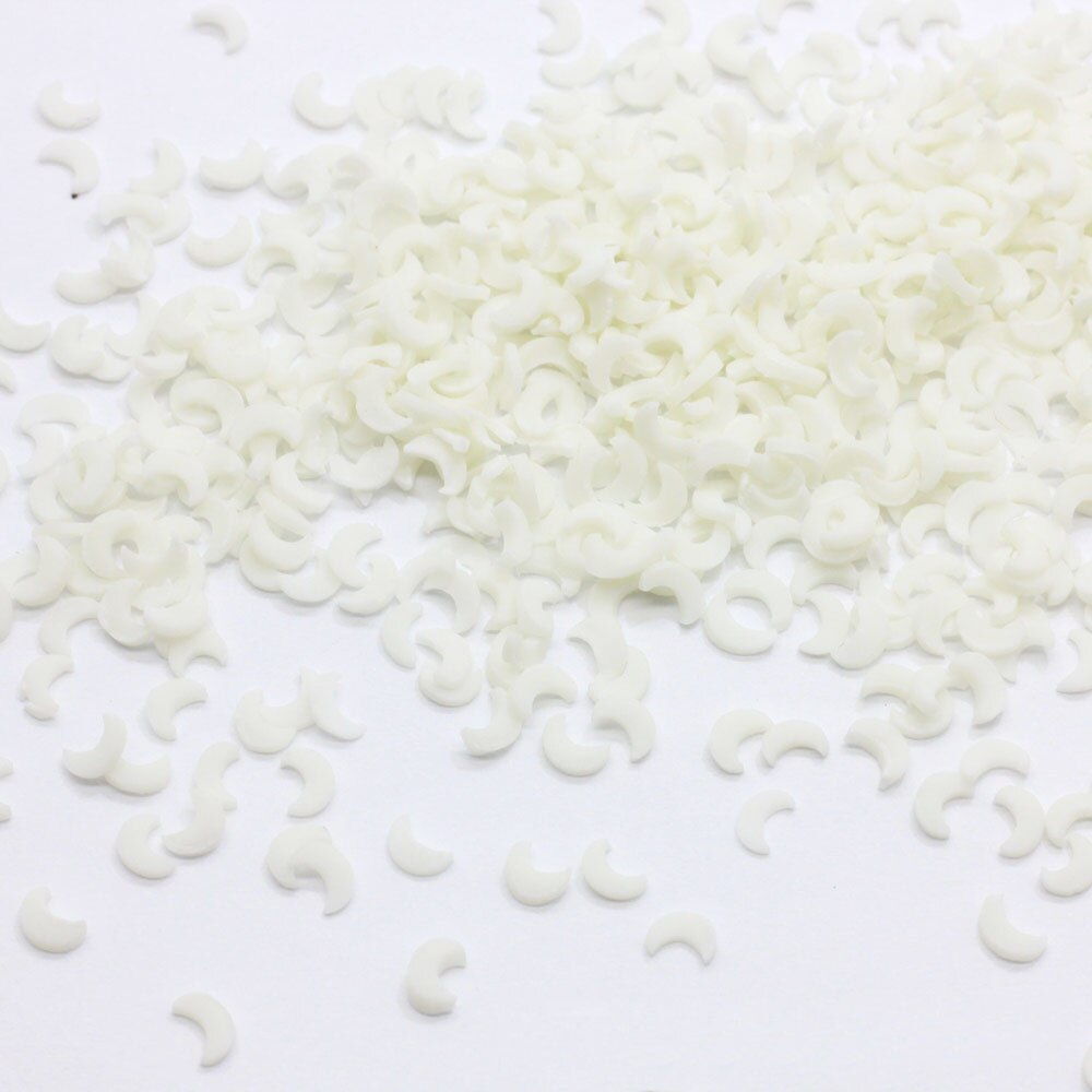 Arcilla polimérica para manualidades, lámina luminosa con forma de luna y estrella, para hacer álbumes de recortes, manualidades, manualidades, arte de uñas, Material de relleno de barro de cristal, 100g: moon