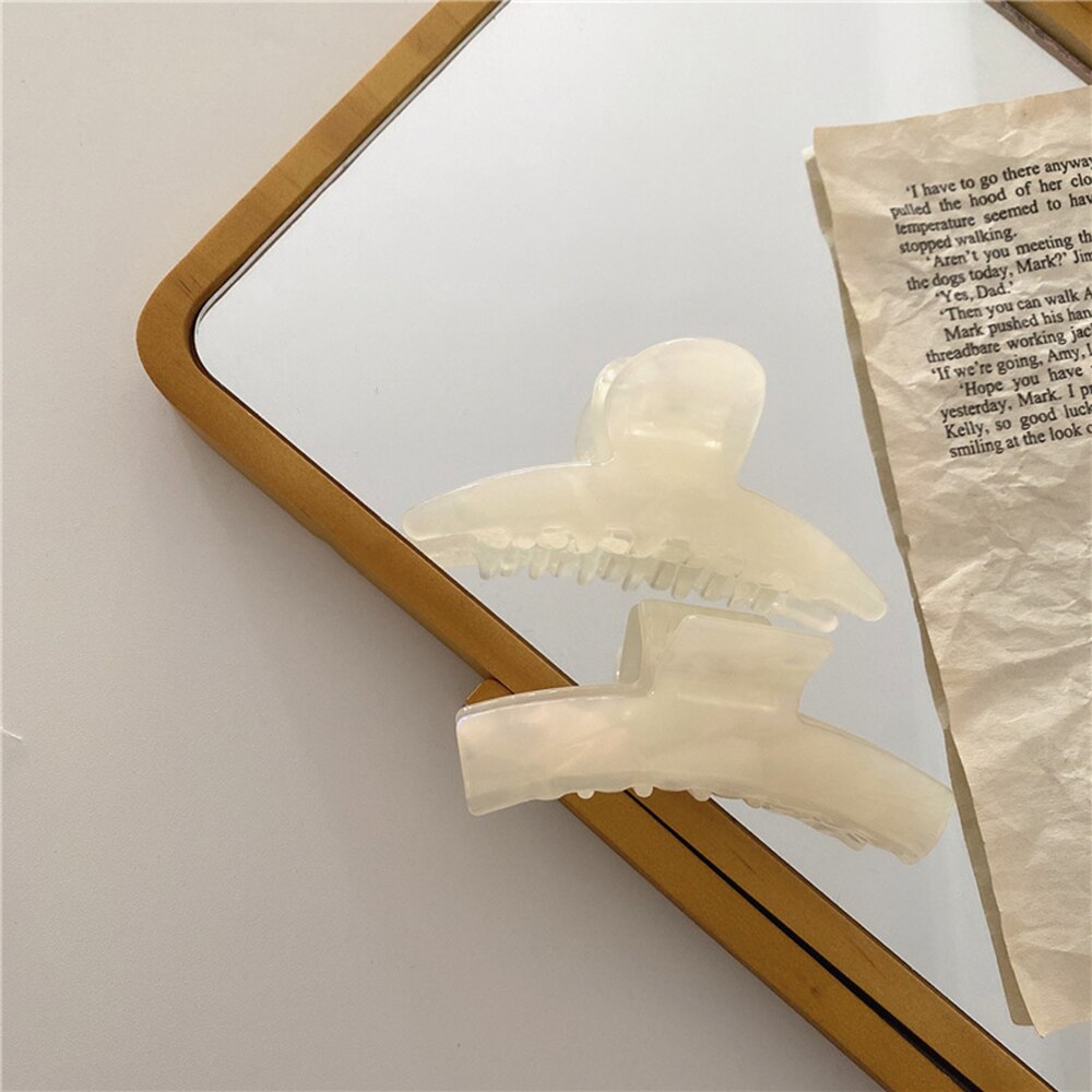 Stor barrette krabbe hår kløer badehår klo hestehale clip store hår klemmer klo clip clip til kvinder