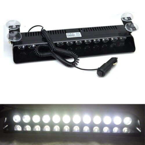 CYAN SOIL BAY coche-estilo Universial brillante 12 LED estroboscópico luces intermitentes ambulancia coche camión emergencia barra de luz rojo