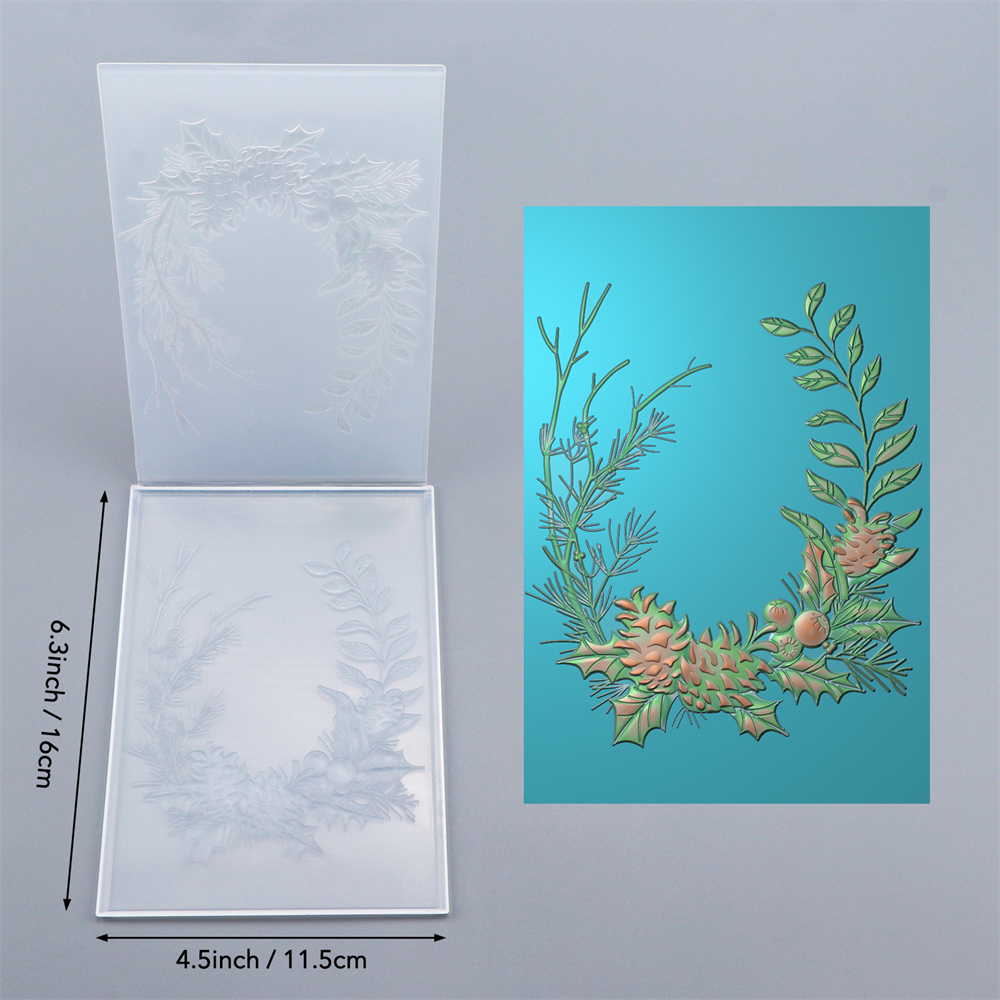 Trees 3D Embossing Folder Blooming Flowers Christmas Decorations Spider Web Background Patterns Templates Stencil For DIY Scrapb: DARK GRAY