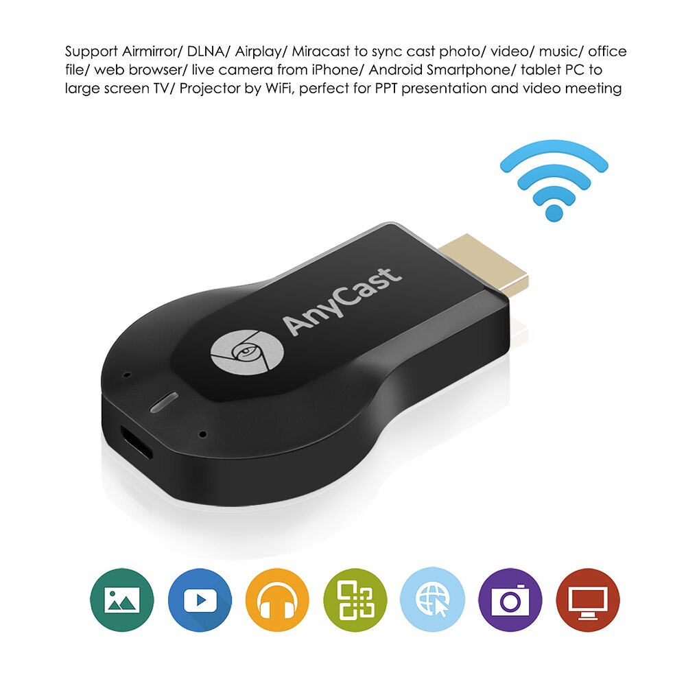 Mirascreen Tv Dongle Ontvanger Voor Anycast M2 Voor Airplay Wifi Display Miracast Draadloze Hdmi-Compatibele Tv Stick