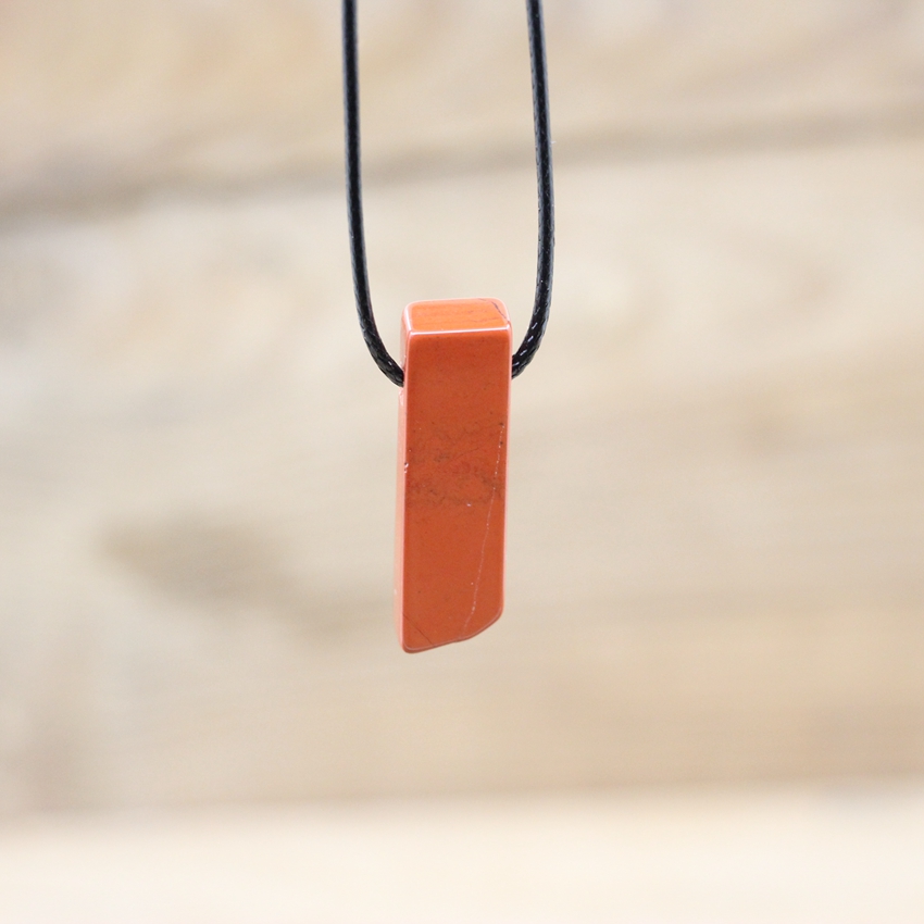 Collier de pendentifs en pierre brute Reiki pour femmes, bijoux naturels Gmes, quartz Rose, Citrines, œil de tigre, Agates, QC3013: Red Jasper