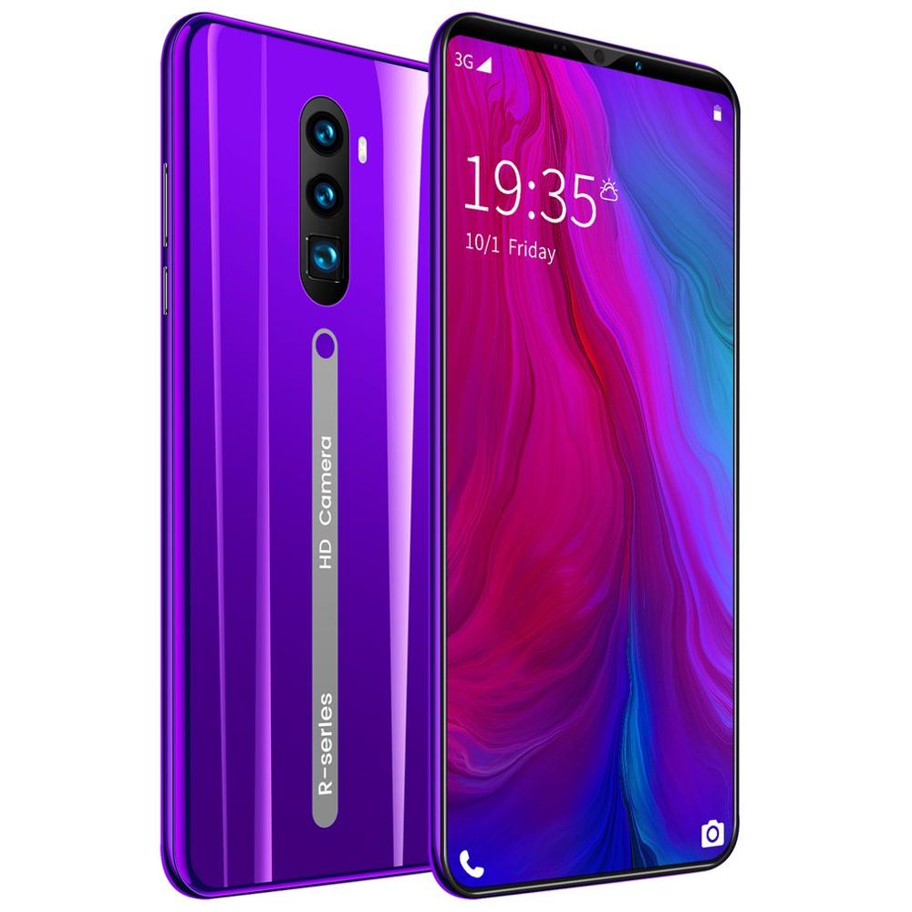 Rino3 Pro 5.8 Inch Screen Android Phone Purple Water Screen Smartphone Solid Color Mobile Phone Cool Shape: purple AU