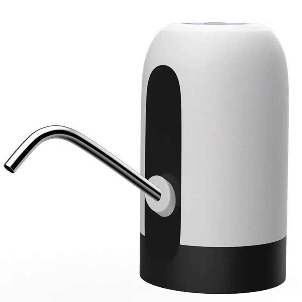 Genopladelig smart vandpumpe universal flaskevand husholdnings vanddispenser elektrisk tryk sugepumpe: Hvid