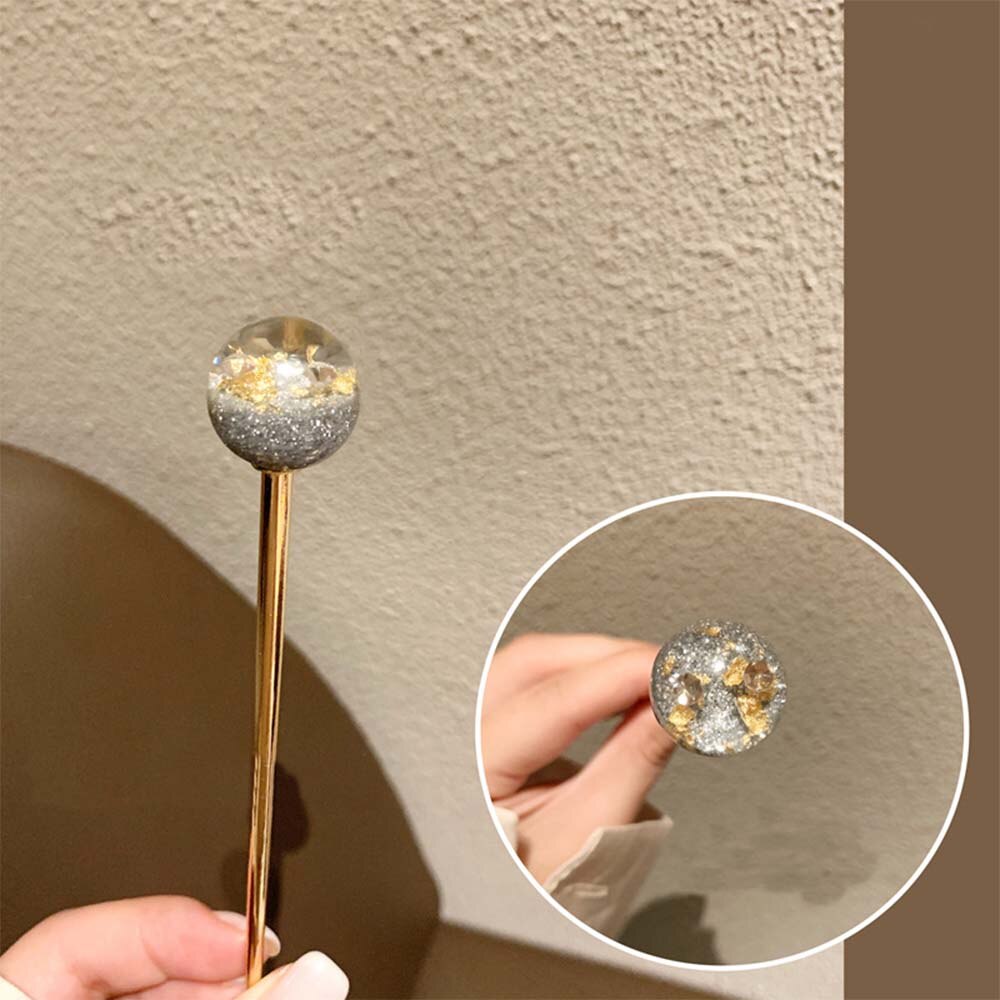 Metalen gouden kleur handgemaakte haarspeldjes voor vrouwen haaraccessoires japanse stijl gouden folie sterrenhemel haarspeldjes haarstokjes: Bs