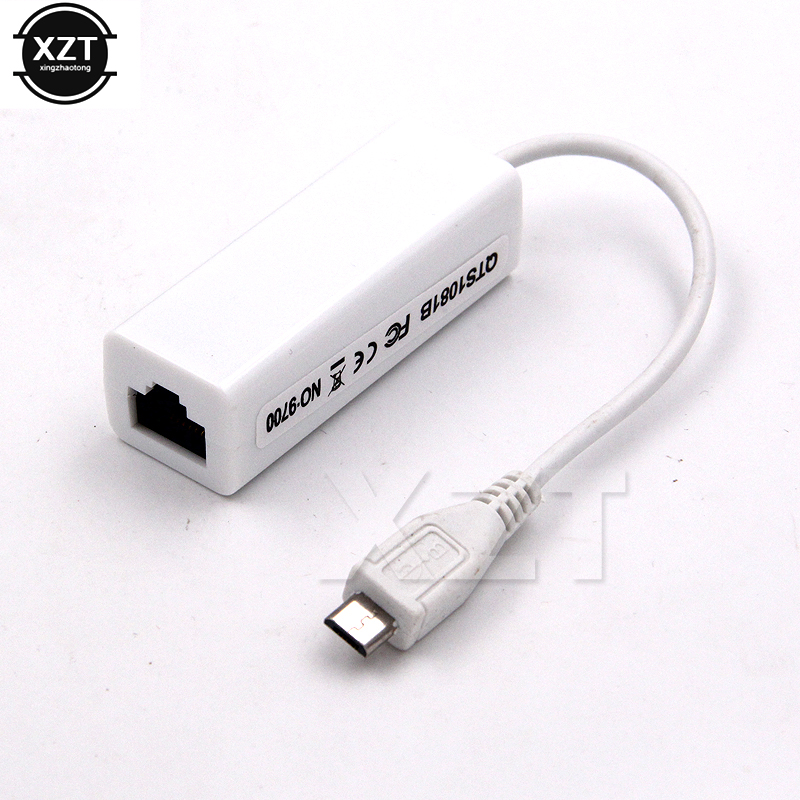 Micro USB 2,0 5 pines a Ethernet 10/100 M RJ45 red Lan cable adaptador tarjeta Micro usb a lan conector de tarjeta para tableta