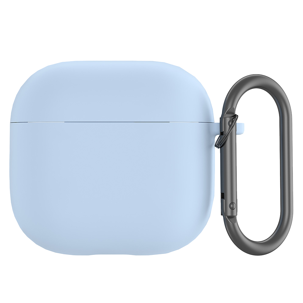 Protège-écouteurs AirPods 4, étui de charge, rangement de protection en caoutchouc souple avec porte-clés, coque anti-rayures: WHITE