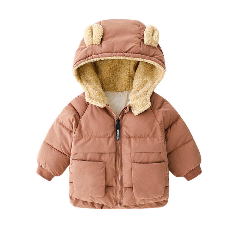 Mudkingdom Nette Jungen Mädchen Mit Kapuze Mäntel Winter Warme Schwergewicht Langarm Dicke Warme Faux Pelz Jacke für Jungen Kleidung Oberbekleidung: Truhe / 4T