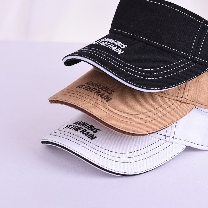 Style classique vide haut pare-soleil chapeau dessin animé été chapeau couleurs pures dossier décoration UV Protection chapeau pour garçon et fille