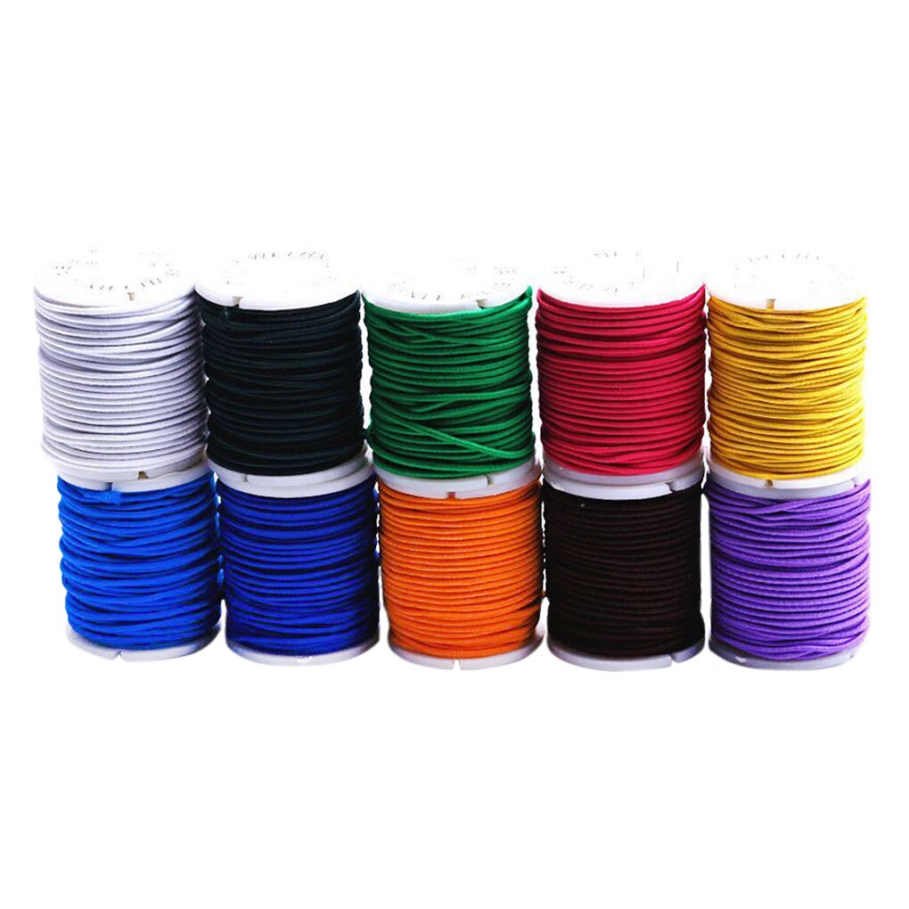 Elastische Schnur Perlen basteln strecken-Schnur für Schmuck, sterben DIY Armbinde Halskette Zubehör, Farbe Zufällig