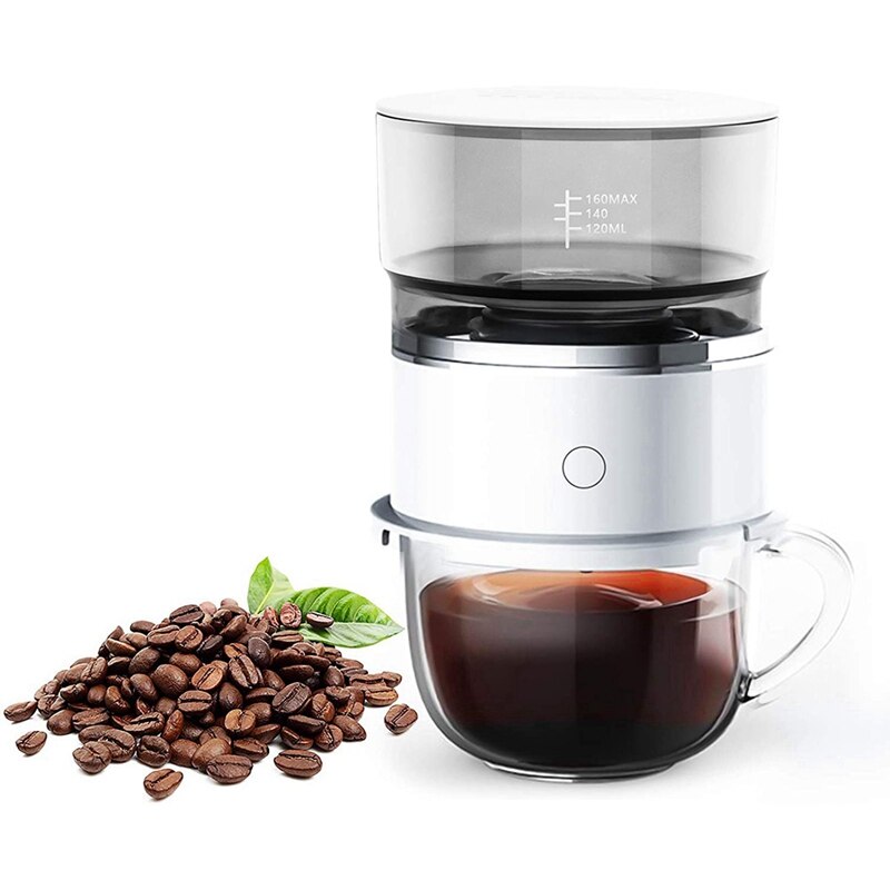 Pour over Coffee Maker Set, Automatic Single Serve Cup Coffee Machines Stainless Steel Portable Small Coffee Maker