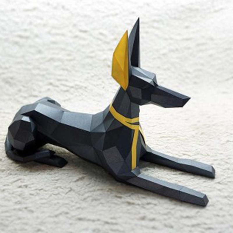 Geometric Animal Dog Paper Model Home Decoration D... – Vicedeal