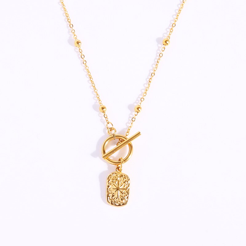 Chereda Rvs Amor Fati Hanger Ketting Voor Vrouwen Mannen Medaillon Filosofie Memento Mori Stoïcijnse Ketting, Roestvrij staal, Geen edelsteen