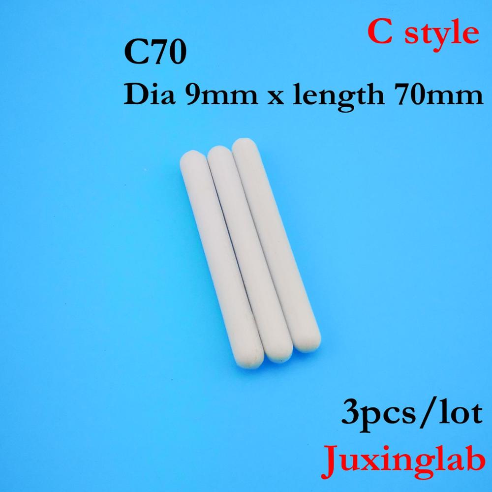 laboratory PTFE Magnetic Stirrer Mixer Stir Bar C Style C70 Dia9mm x length 70mm 3pcs/ pack