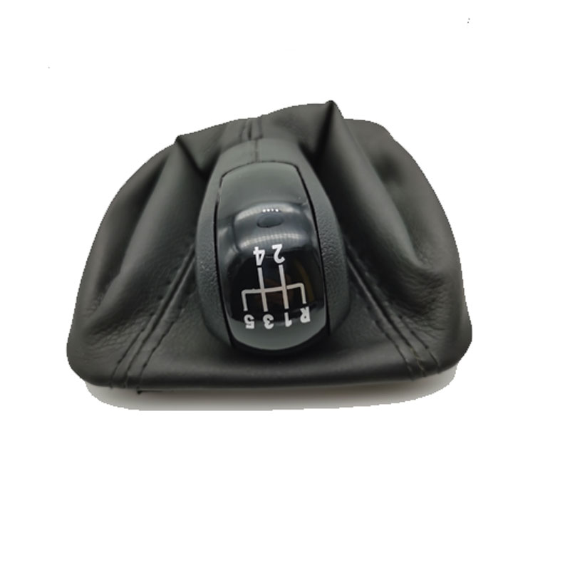 Schakelknop Met Leren Hoes Voor Skoda Octavia 2 A5 (2004-2012) - 5 Versnellingen, Zwart Kunstof, Vervangend Onderdeel 1 miniatura