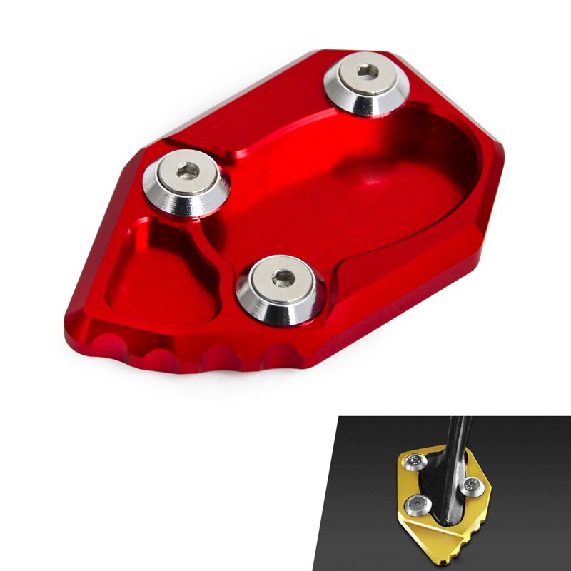 CNC Side Parking Kickstand Pad Extension Stand Pedaal Vergroter Plaat Houder Voor MV Agusta Brutale 1078/990R - F4 04-15