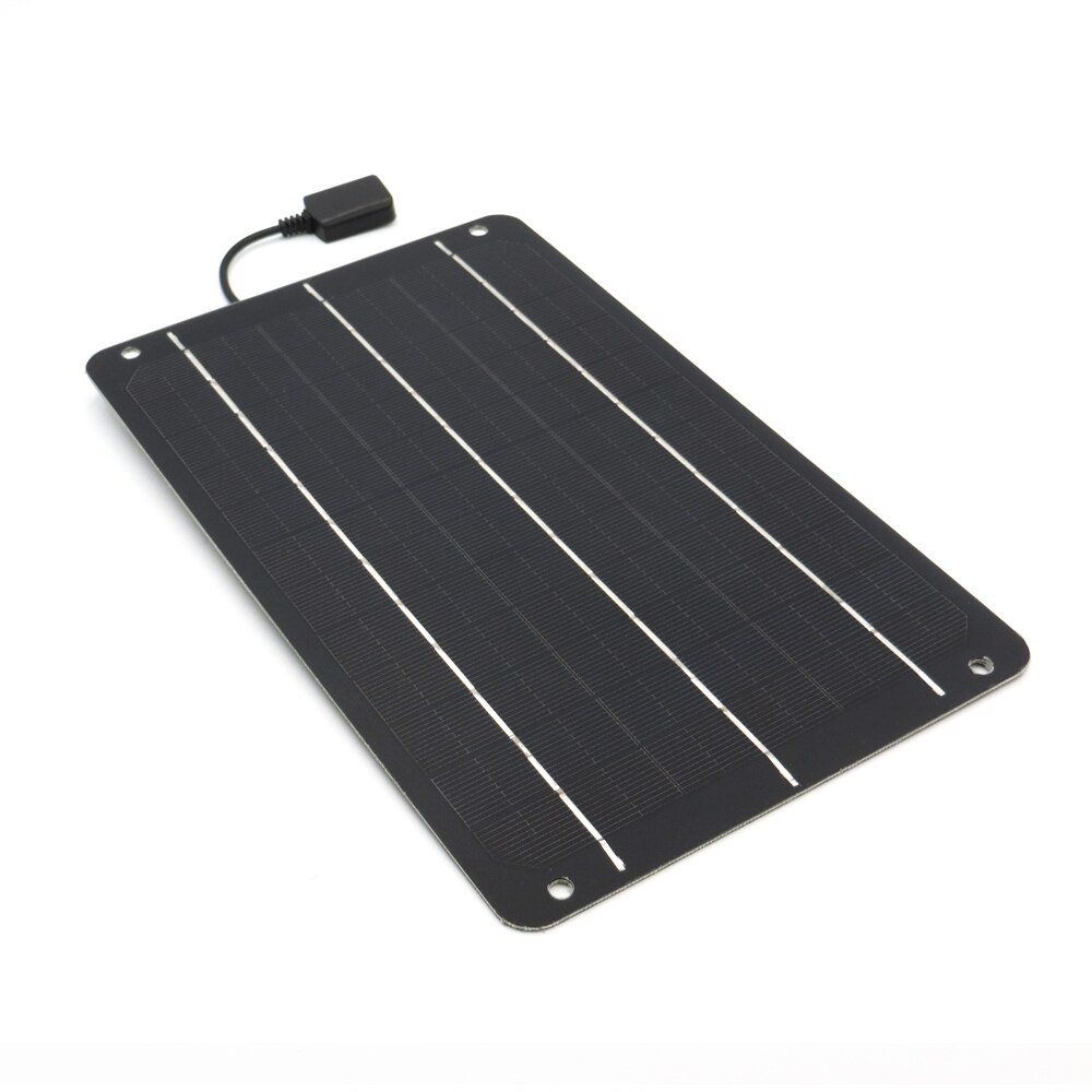 Draagbare 5W Solar Charger Zonnepanelen Oplader Met Usb-poort Solar Battery Charger Power Voor Mobiele Telefoons 5V usb