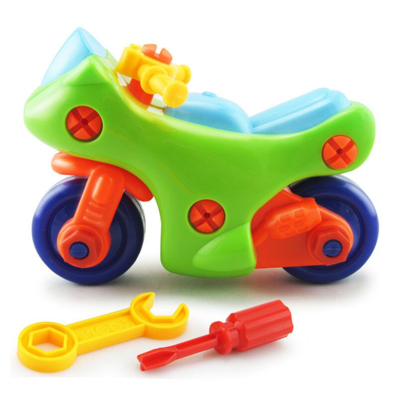 Babearly-rompecabezas 3d de plástico para niños, juguete educativo para desmontaje de moto, chico: motorcycle165
