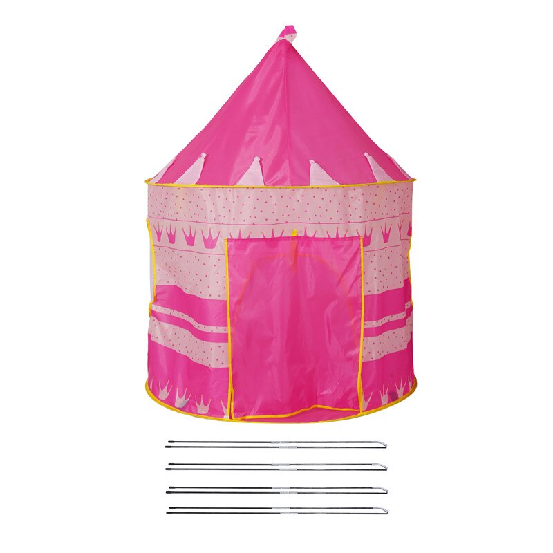 1,3 M Tragbare kinder Zelt Wigwam Klapp Kinder Zelte Tipi Baby Spielen Haus Große Mädchen Rosa Prinzessin Burg Kind room Decor: Pink-3