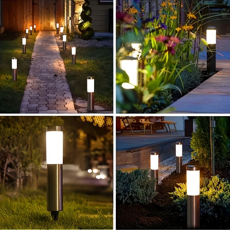 Farola LED Solar moderna para exteriores, sensores de movimiento adecuados para jardín, césped, patio, terraza, iluminación de paisaje, 1/2/4