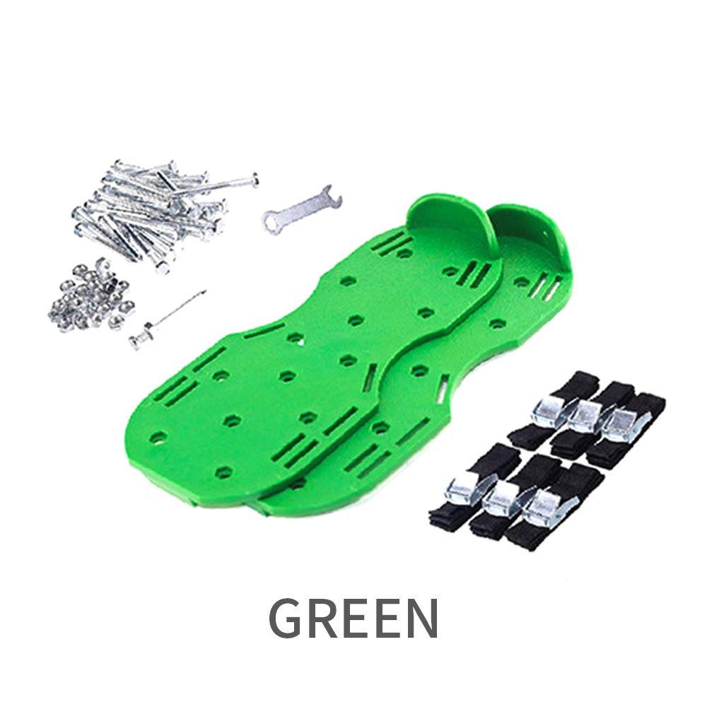 1 par græspiggede havearbejde gå revitaliserende plænelufter sandaler sko neglesko værktøj neglekultivator gårdhaveværktøj: Grøn