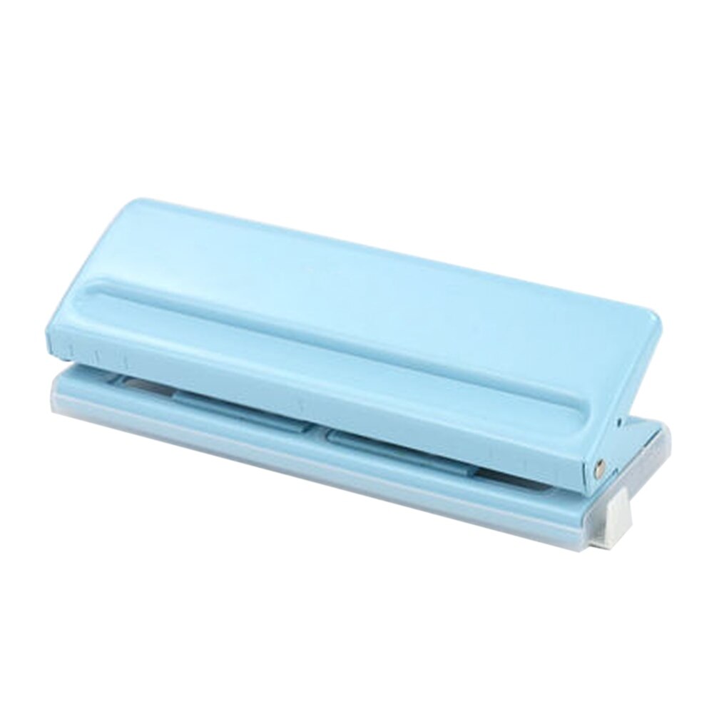 Paper Adjustable Stapler 6 Holes Loose-Leaf Standard Puncher Paper Home Office Binding Supplies Student Stationery Equipment: Sky blue