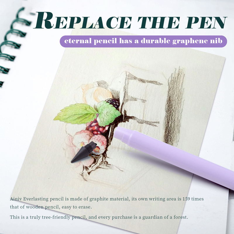 12 Colors Set Everlasting Pencil with Refill Unlimited Writing Pencils Eternal Erasable Pencil Pens for kids School Art Supplies