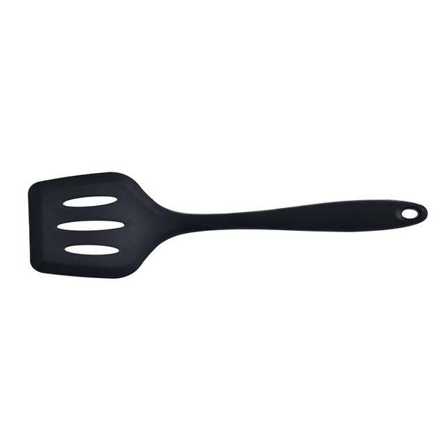 Silicone Turners Nonstick Wok Spatula with Stainless Steel handle Fried Shovel Frying Pan Spatula Kitchen cooking Utensils: H