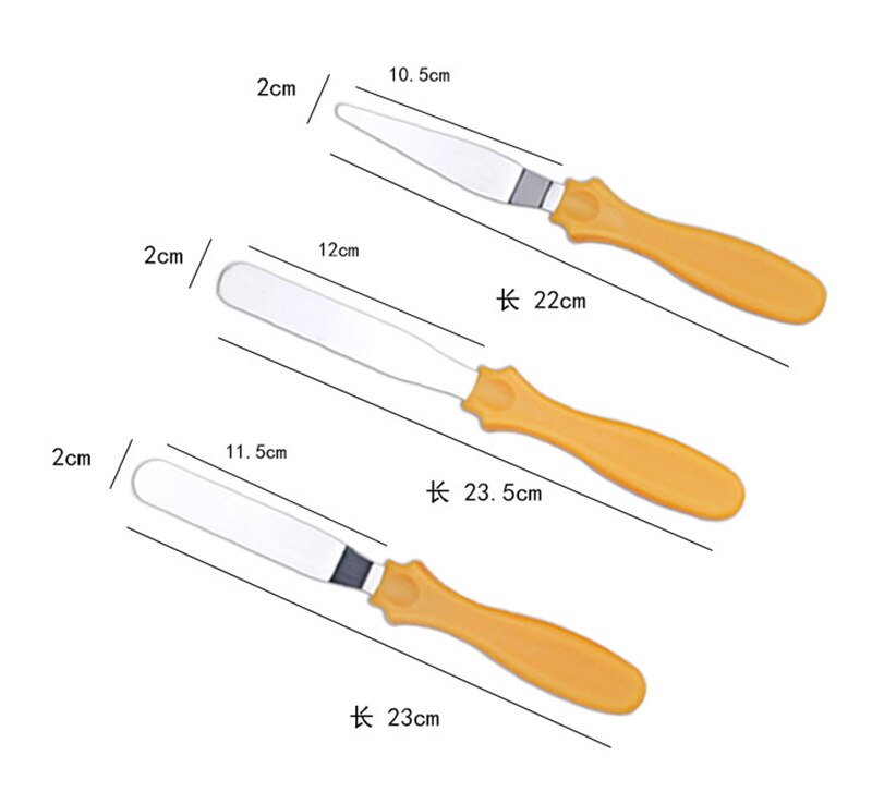 Stainless Steel Smoother Cake Scraper Spatula scraper Cutter Flour Pastry Scraper Cake Blade Baking Decoration Kitchen Tools: 03
