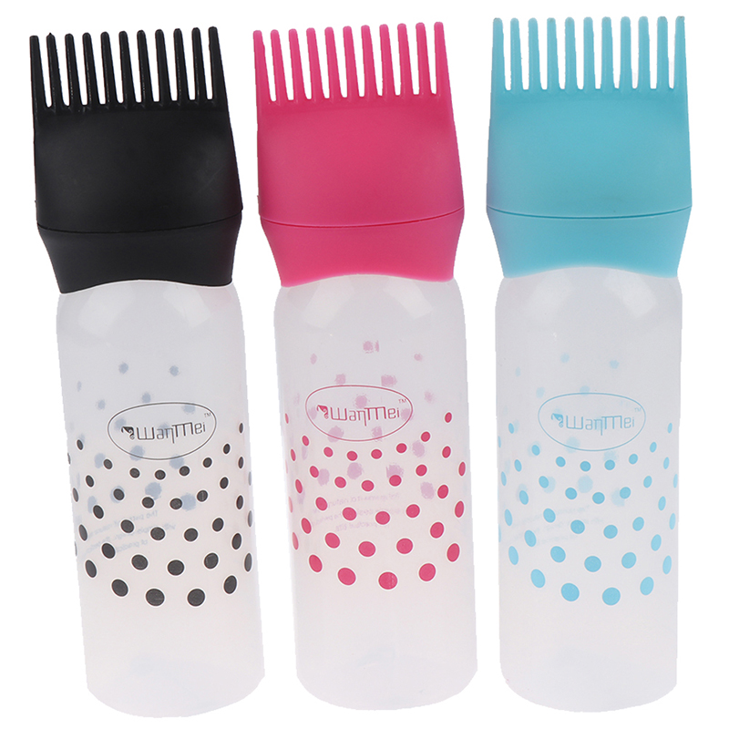 170Ml Multicolor Plastic Haarverf Hervulbare Fles Applicator Kam Doseren Salon Haarkleuring Kappers Styling Tool