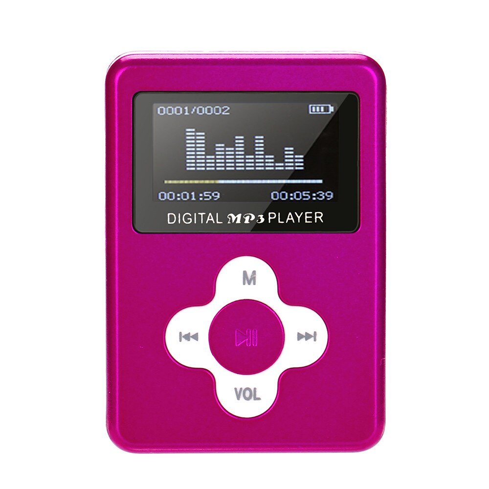 Portable USB Mini MP3 Player LCD Screen Support 32GB Micro SD TF Card Mini Sport MP3 Player Music Player: C