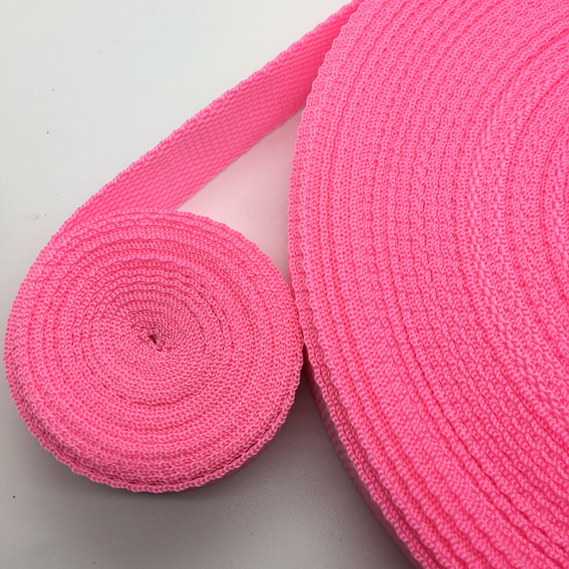 10 yards 25mm 30mm 38mm bred rosa stropp nylon bånd ryggsekk stropping sikkerhetsbelte