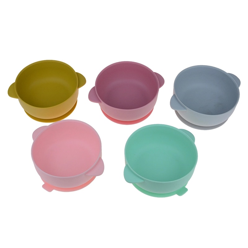 Baby Feeding Bowl Silicone Tableware for Kids Suction Bowl Baby Plate BPA Free Silicone Kids Toddler Assist