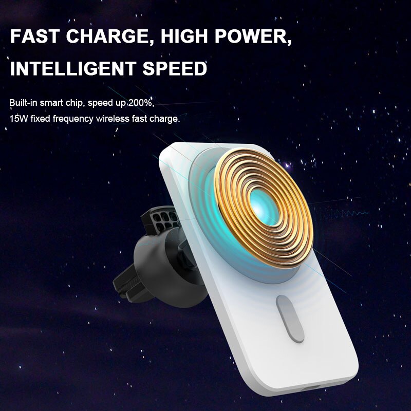 Magnetic Wireless Car Charger Mount For iPhone 12 Pro Max Mini for Magsafing 15W Fast Charging Air Vent Phone Holder Stand