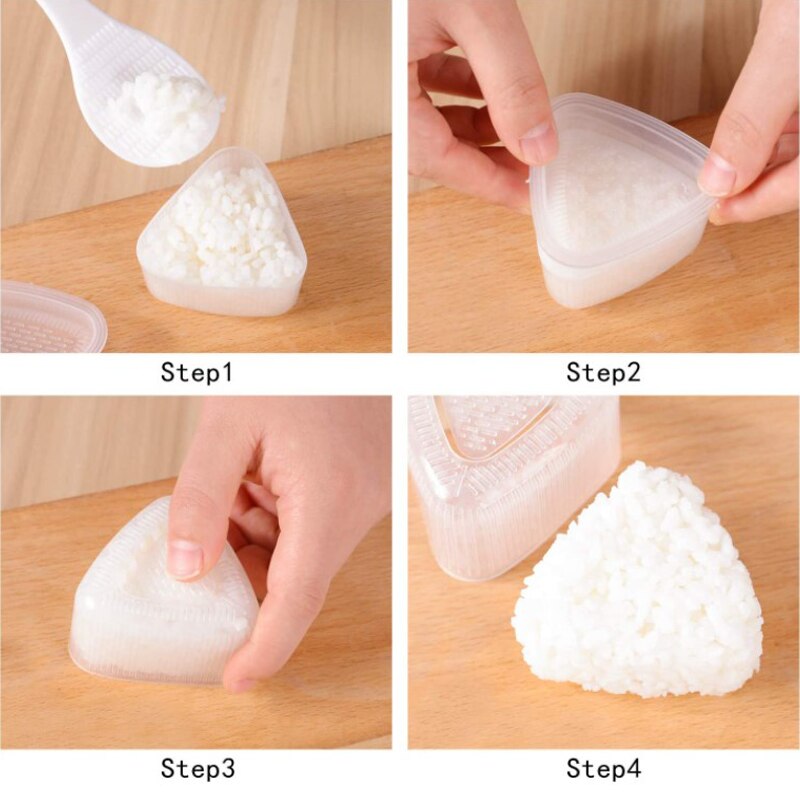 Molde para Sushi molde bola arroz triángulo molde para Sushi arroz molde Diy cocina Diy Sushi herramienta Sushi molde forma Onigiri molde para Sushi Stamper