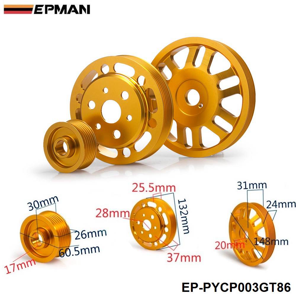 Light Weight Crank Pulley Power Steering For Toyota GT86 Subaru BRZ Scion FRS EP-PYCP003GT