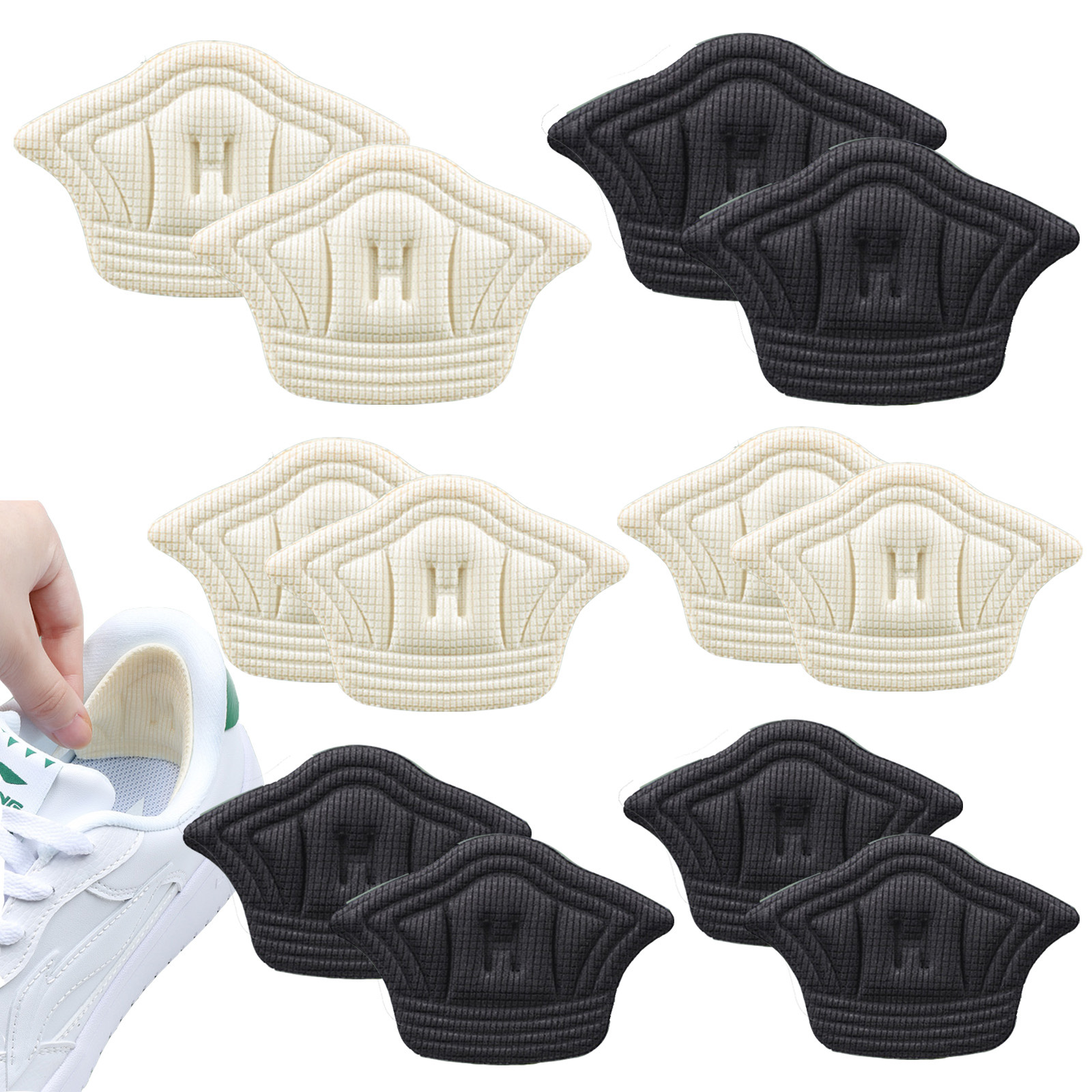 Plantillas para zapatos, almohadillas para el talón para zapatos deportivos, almohadilla para los pies de tamaño ajustable, plantilla protectora para el talón, pegatina trasera, 1/3/5 pares