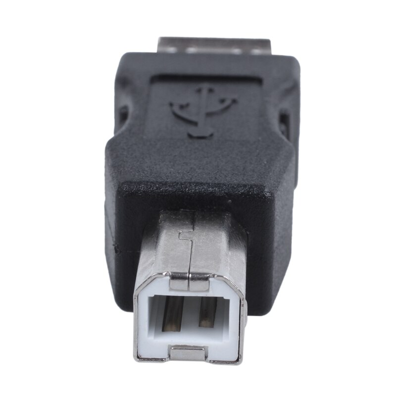 USB drucker Adapter typ A weiblich-typ B männlich schwarz silber Tonne