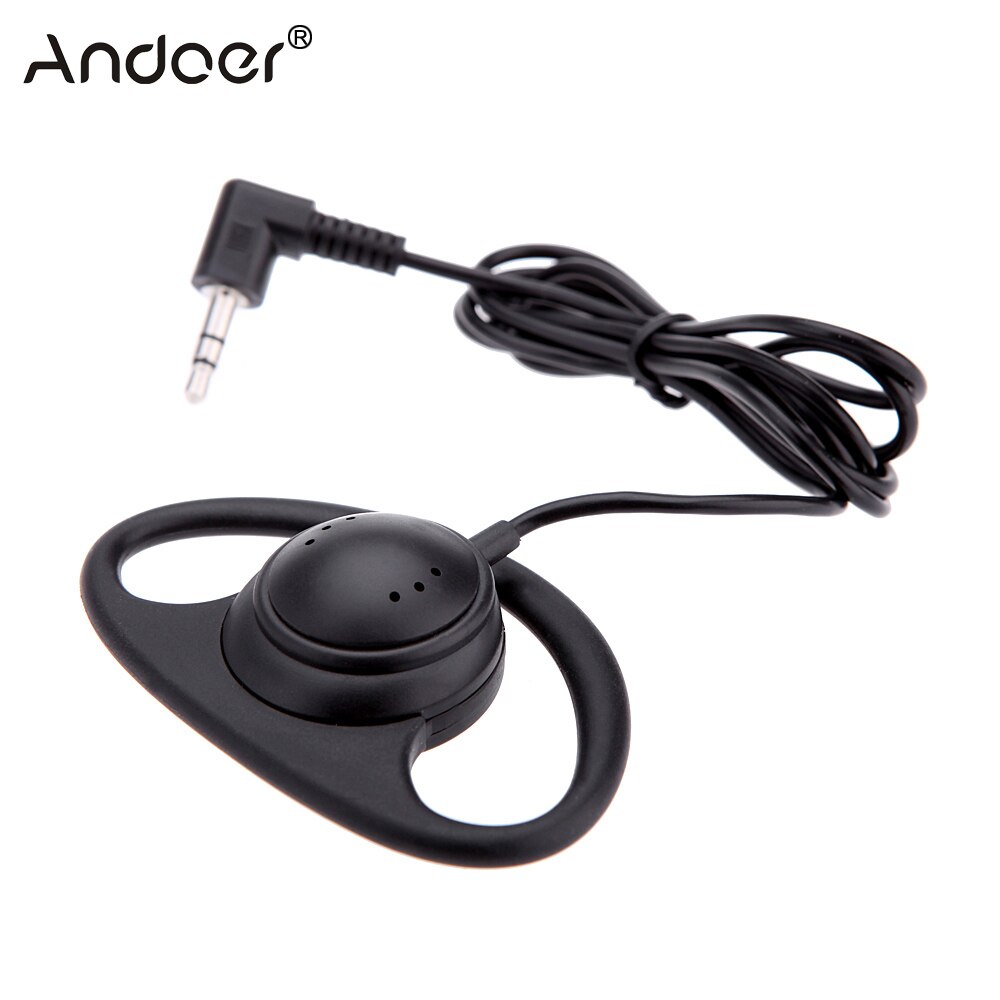 Andoer Single Side Headset Hoofdtelefoon Dual Channel Oortelefoon 3.5mm Plug Oortelefoon & Hoofdtelefoon voor Laptop PC Skype VoIP ICQ