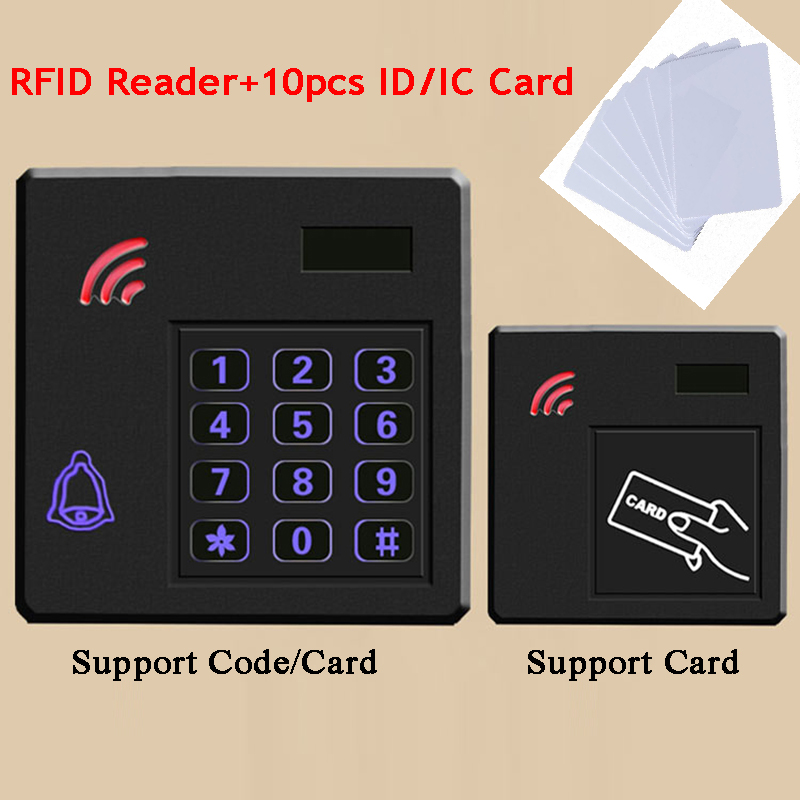 Zewnętrzny otwieracz bramy zamek RFID zestaw kontroli dostępu 125KHz/13.56MHz ID/IC czytnik kod/klawiatura/dzwonek WG34/26 wyjście zamek drzwi