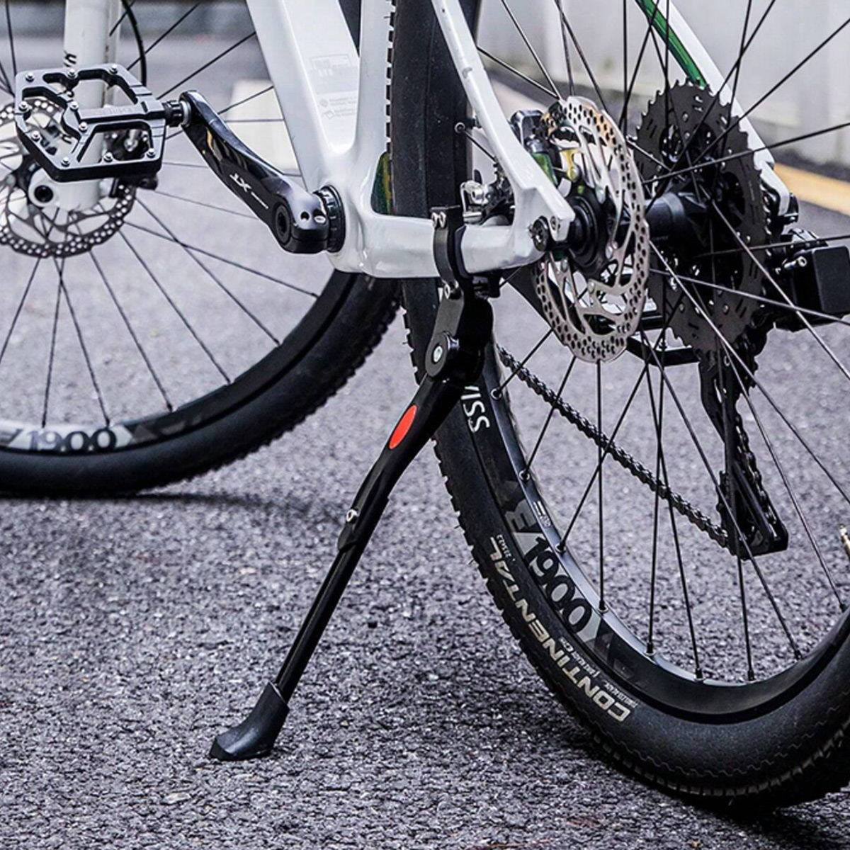Verstelbare fietsstandaard Geschikt voor aluminiumlegering Antislip voetsteun Zijsteun Eenvoudig te installeren Duurzame fietsstandaard