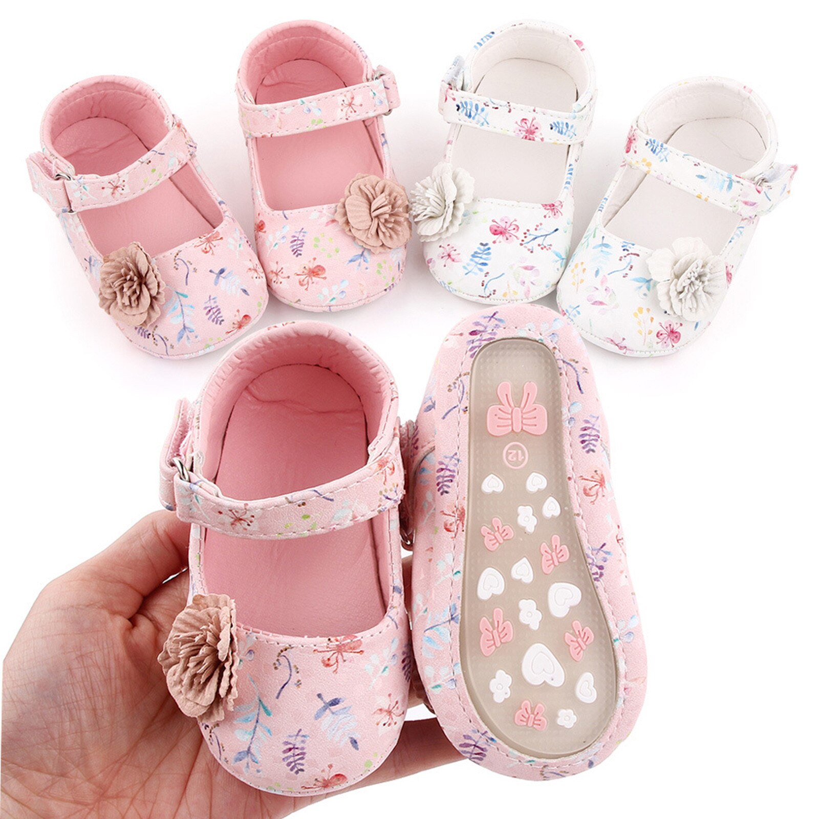 Toddler First Walkers baby shoes Infant Baby Girls Sandals Soft Non-Slip Rubber Sole Summer Flat Walking Shoes Baby Girl Shoes