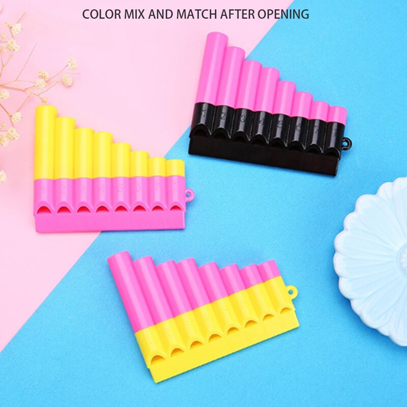 3 pièces bois Pan flûte 8 Tube en plastique rangée flûte Flauta Panpipe à la main Pan Flauta enfants Instruments de musique
