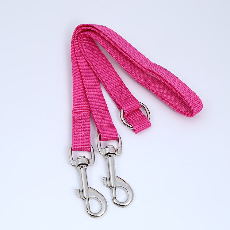 Twee Honden Leash Double Twin Dual Koppeling Hondenriem Twee In Een Sterke Nylon V Vorm Twee Manier Hond Wandelen lead Leash: Rose red